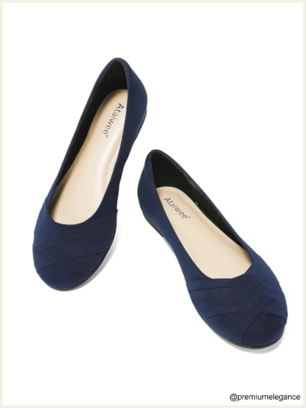 Comfortable Wide Width Ballet Flats - Lightweight Round Toe Slip-On Walking